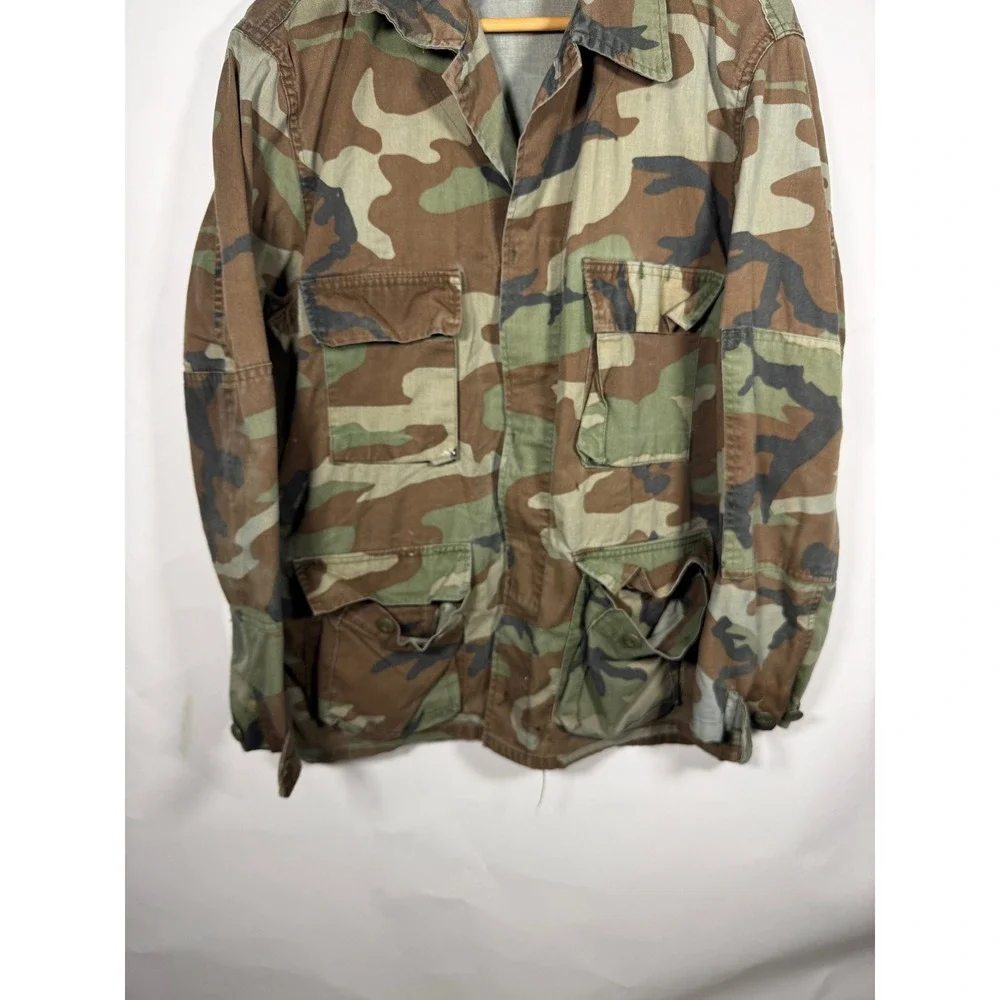 Vintage US Military Woodland Camo BDU Field Jacket Mens Medium Regular Utility
